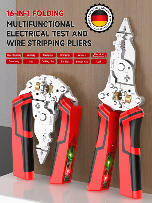 VELTROX Multifunction Wire Stripping Pliers with Voltage Tester